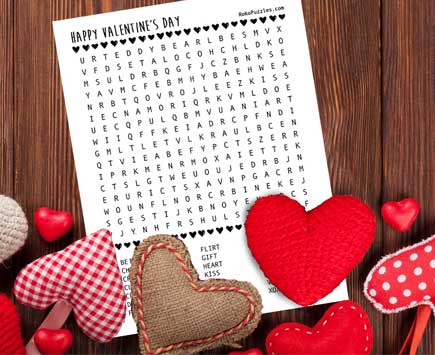 Valentine’s Day Word Search – Free Printable Download