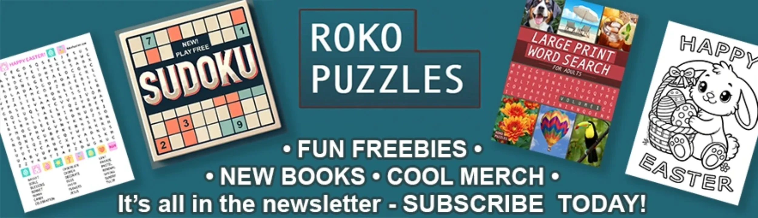 Roko Puzzles website header